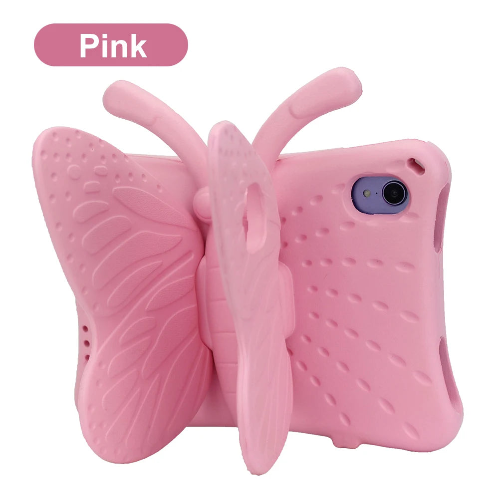 3D Butterfly Case For iPad 10.9 7th 8th 9th 10th 11" Air 5 4 3 2 1 Pro 10.5 9.7 Kids EVA Cover For iPad 2 3 4 Mini 7 6 5 4 3 2 1