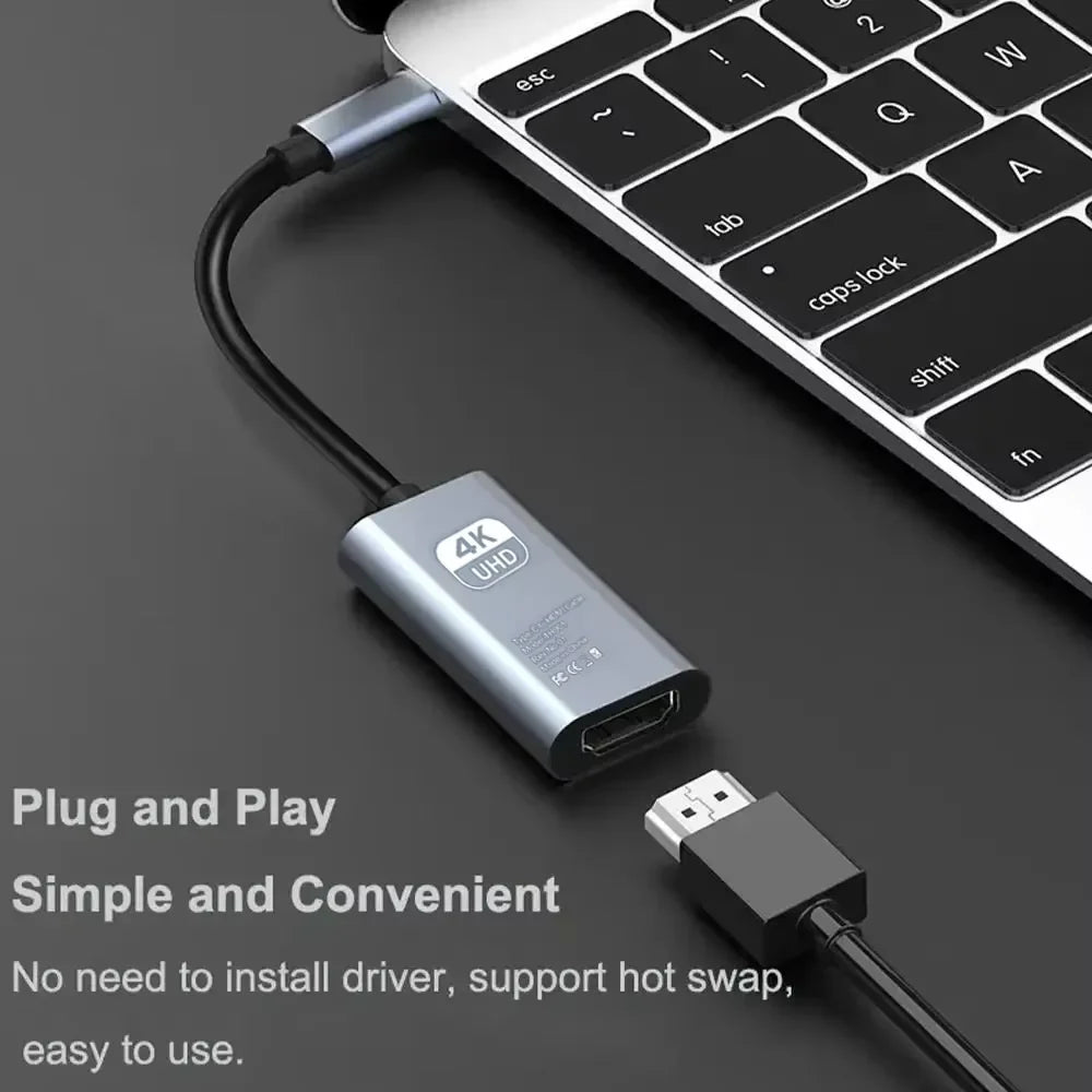 TYPE C to HDMI 8K 4K Adapter USB C USB3.1 Male to HDMI-compatible Female Converter Cable for Laptop Tablet TV MacBook