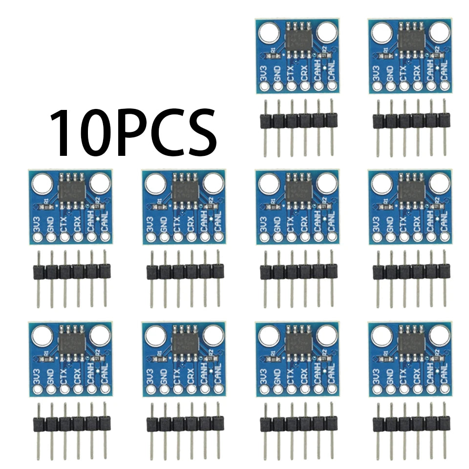 1-10pcs SN65HVD230 CAN Bus Transceiver Module – 3.3V, 1Mbps, for Arduino ESP32 STM32 CAN 2.0B