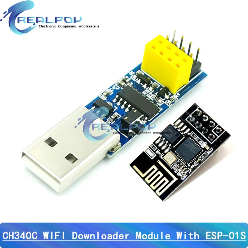 CH340C USB ESP8266 ESP-01 ESP01S Prog WIFI Downloader Module Developent Board for Arduino Programmer Adapter