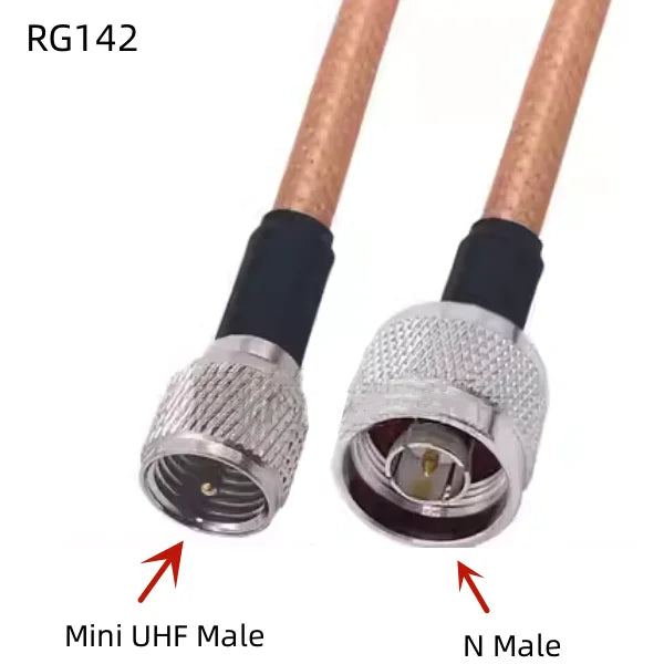 RG142 Cable Mini UHF Male to N Male plug Connector Straight RF Jumper pigtail Cable 50 Ohm