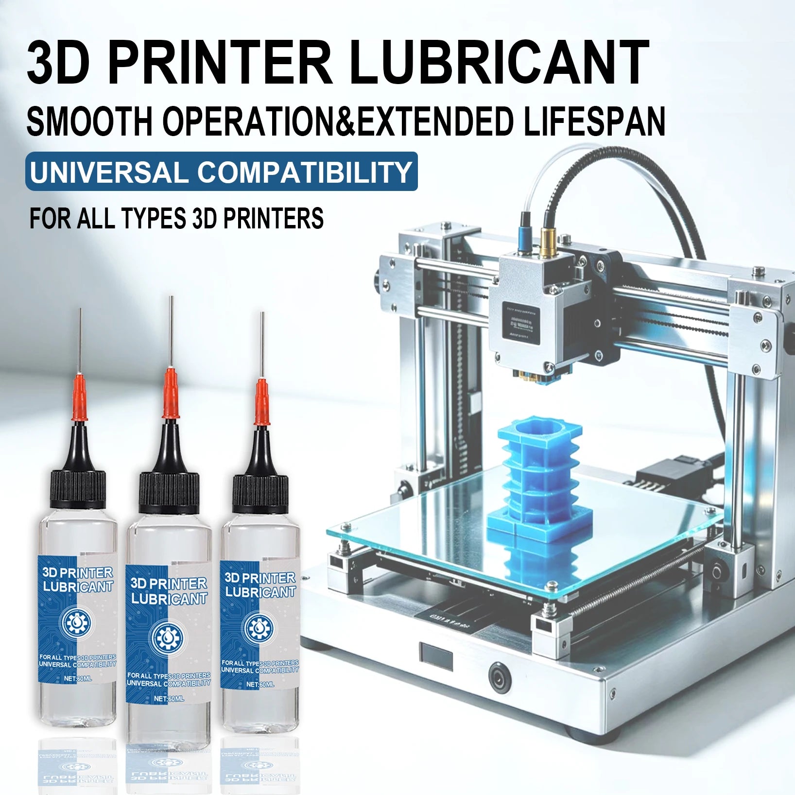 60ml Universal 3D Printer Grease Lubricating Oil for Creality Ender 3 V2 Pro Bambu Lab Anycubic FDM Printer Rail Screw Rod Part