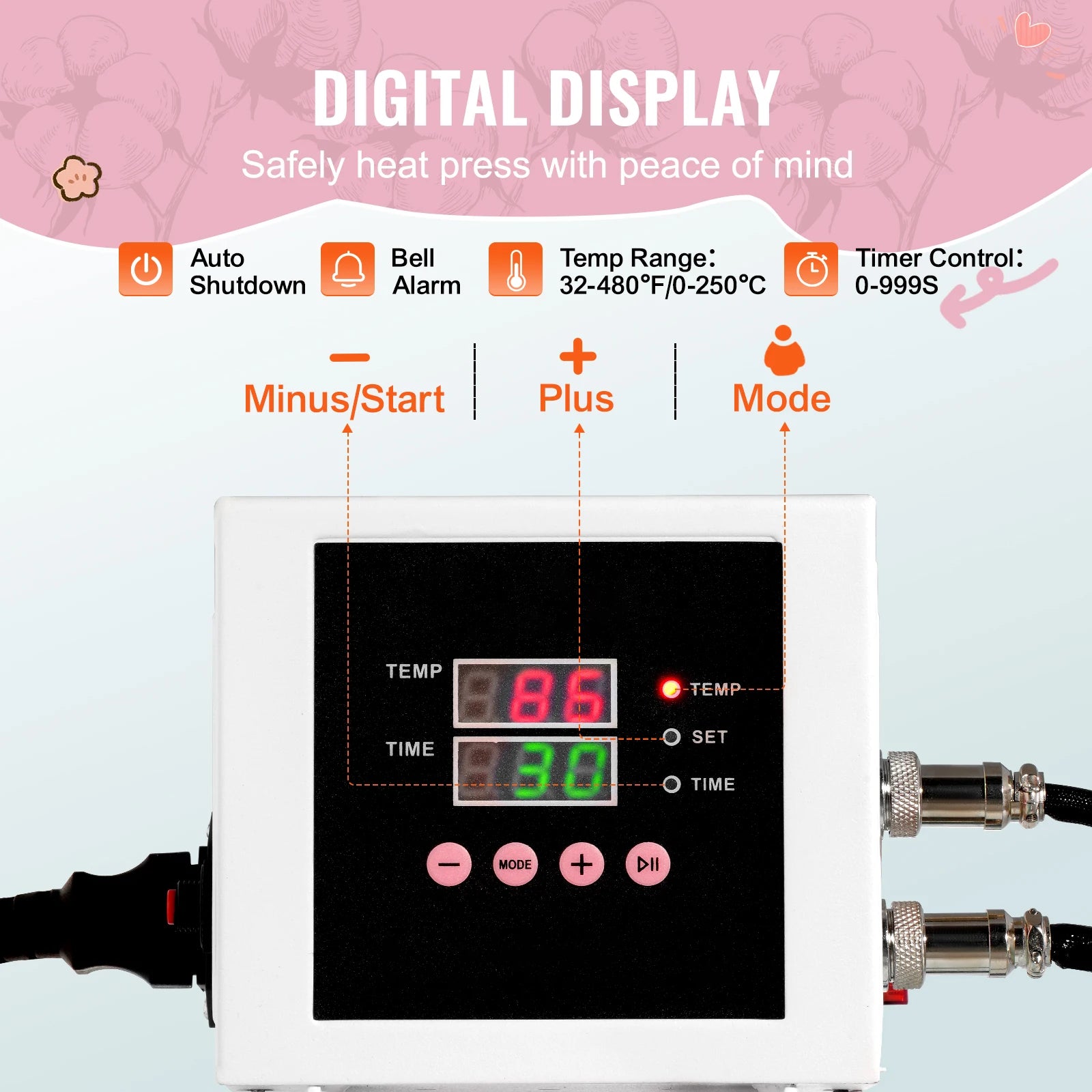 SucceBuy  15 x 15in Heat Press Machine, Slide Out Heat Transfer Machine Fast and Even Heating 2-Layer Insulation Cotton