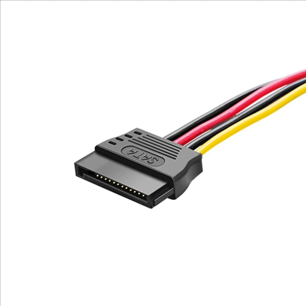 IDE Molex 4 Pin to 2 X SATA Power Cable Serial ATA Y Splitter Hard Drive Dual Extension Cord Adapter Connector