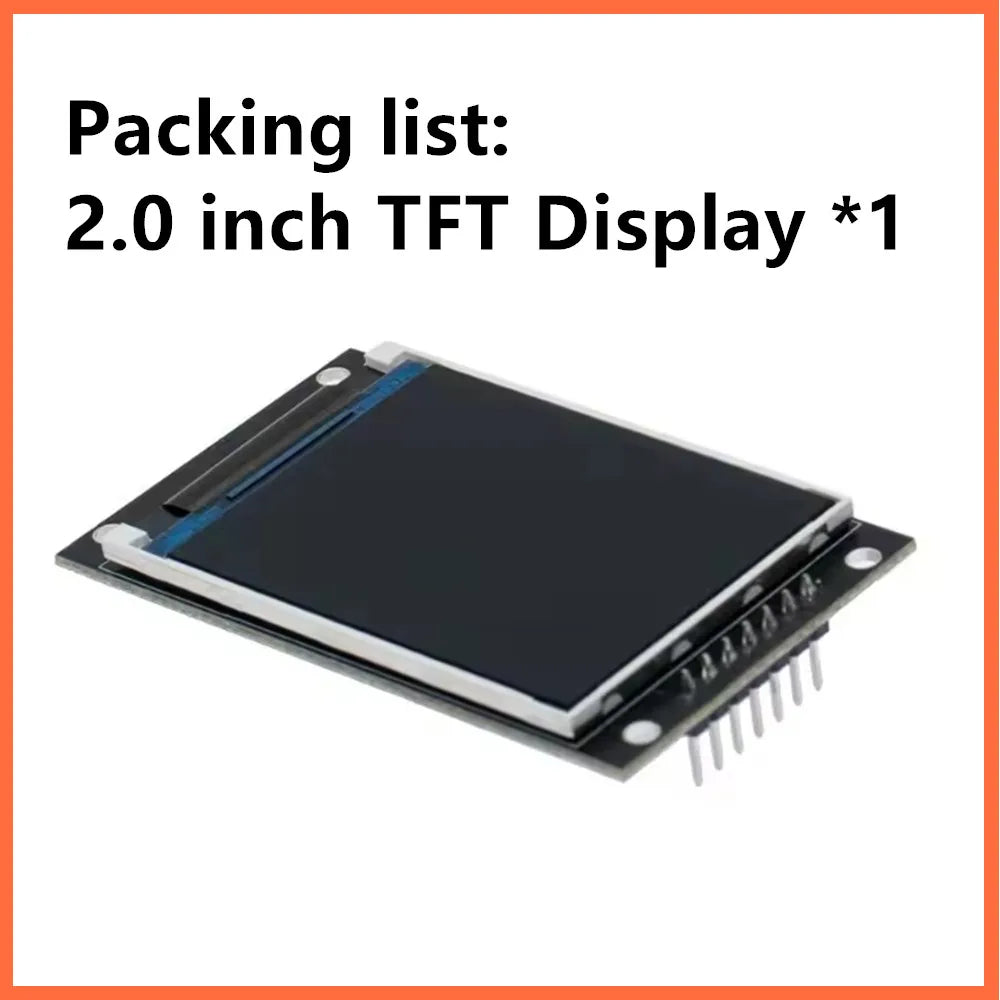 2.0 inch TFT Display OLED LCD Drive IC ST7789V 240RGBx320 Dot-Matrix SPI Interface for Arduio Full Color LCD Display Module