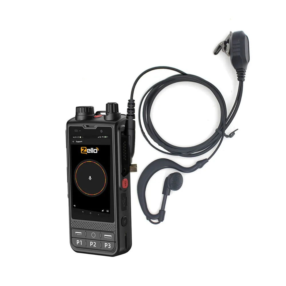 Anysecu 4G Network Radio Earpiece or Microphone Fit for W6 W6PLUS Zello Mobile Phone