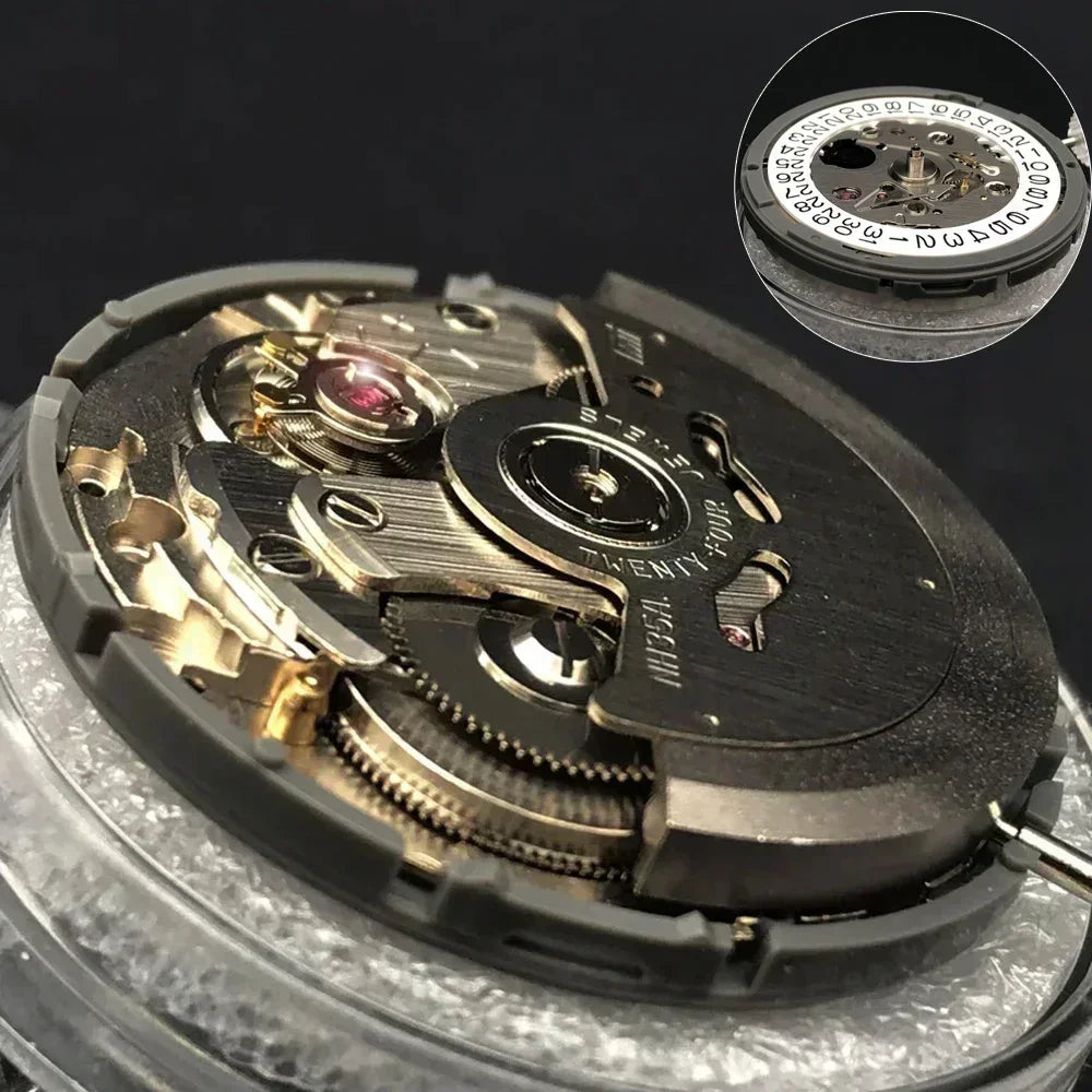 NH35 Premium Mechanical Movement NH35A White At 3/3.8/6 Date wheel 24 Jewels Automatic Self-winding High Accuracy Movt Replace