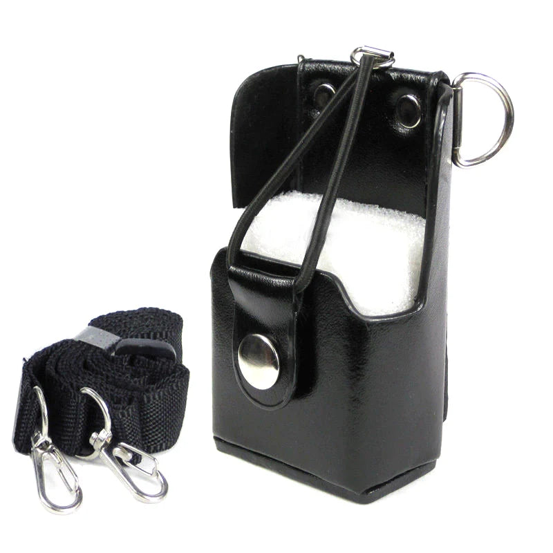 Black Hard Artificial Leather Case Holster Belt Clip for Motorola GP328 Plus GP328Plus GP388 GP344 GP638+ Radio Walkie Talkie