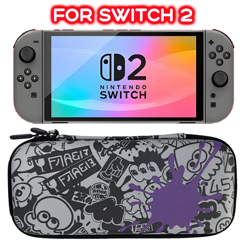 Carrying Case For Switch 2 / Switch / OLED Model, Lightweight Waterproof Protective Storage Case Pouch for NS2/NS/OLED