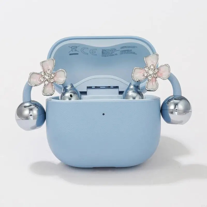 Elegant Flower Shaped Headphone Rhinestones Buckles Clip On Attachment For FreeClip 1 2 Zircons Embellishment