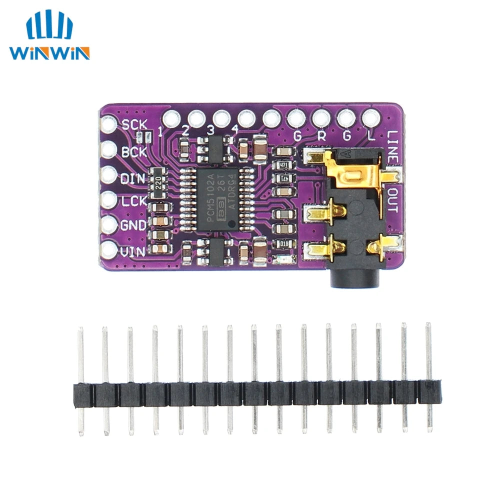 Interface I2S PCM5102A DAC Decoder GY-PCM5102 I2S Player Module For Raspberry Pi pHAT Format Board Digital PCM5102 Audio Board