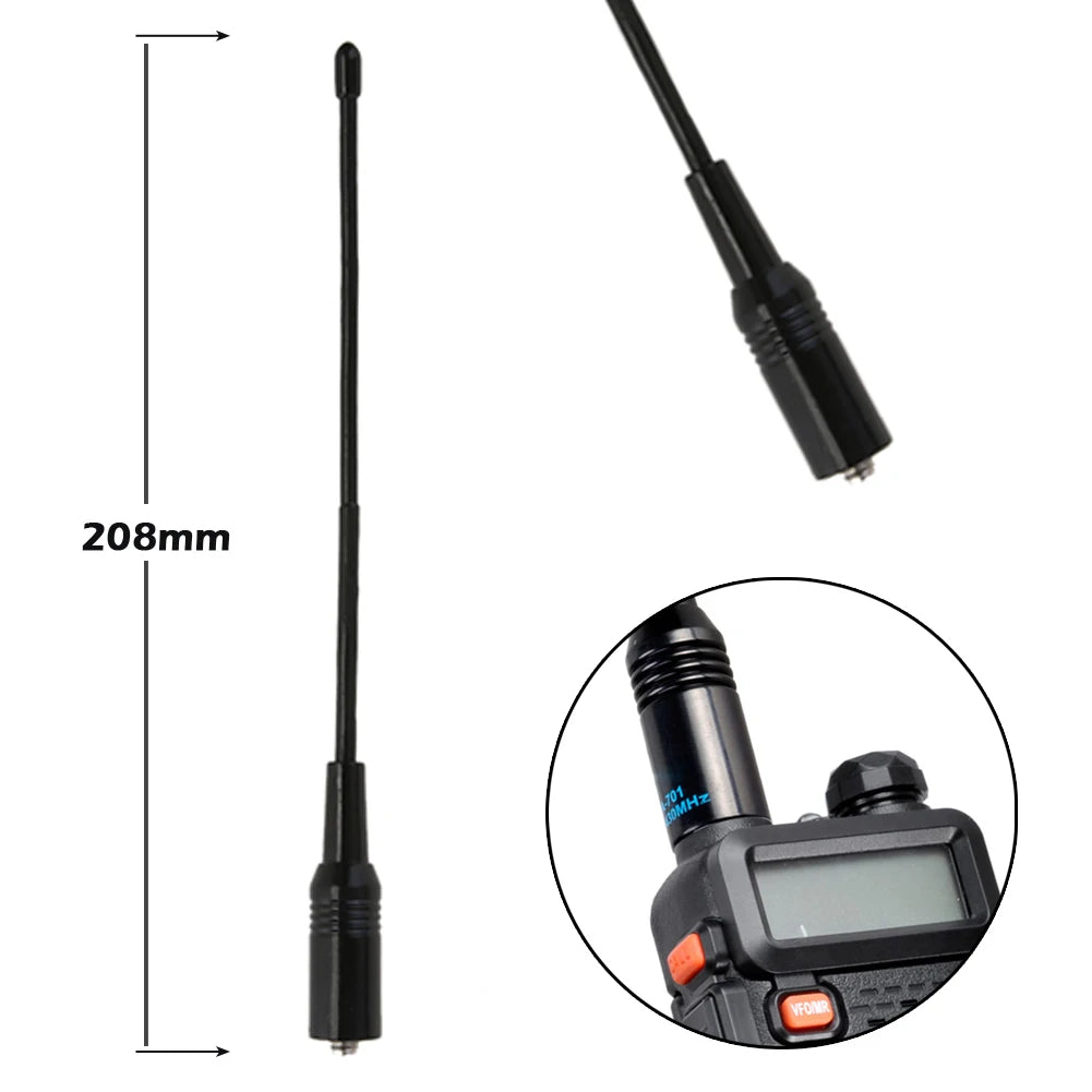 2pcs High Gain Antenna Professional SMA Female Antenna 144/430 MHz Walkie Talkie Accessories for Baofeng UV-5R