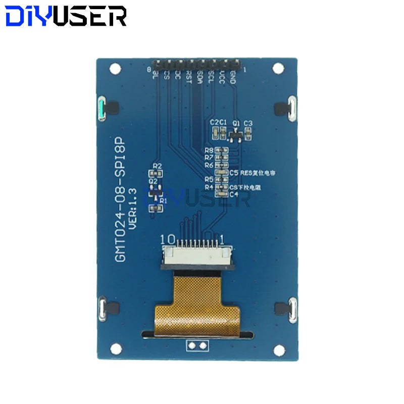 DIYUSER 2.4" TFT LCD Screen Module 240x320 ST7789 SPI Color Display for Raspberry Pi DIY Projects