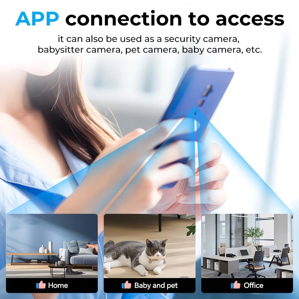UN6 Only 0.9 inch Camera with Audio/Video Small Cameras for Home Indoor Use Cam Night Vision and Motion Detection