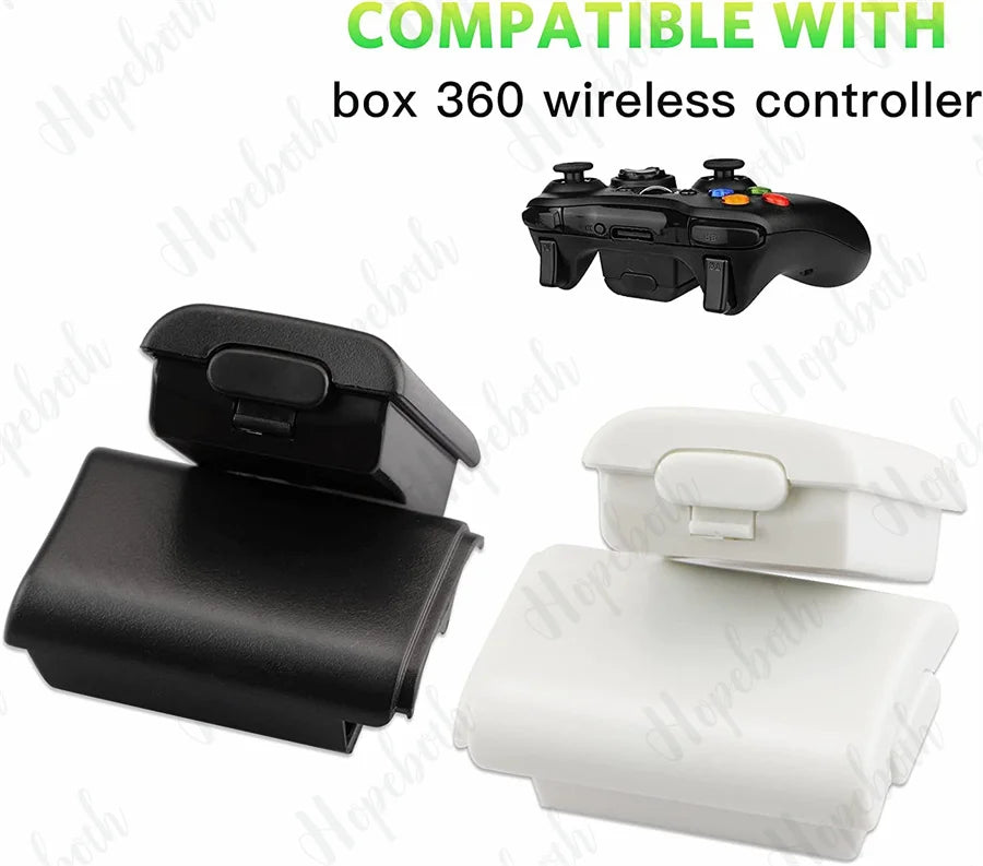 100/50/20/10PCS Rechargeable AA Battery Back Cover Case Shell For Xbox 360 Wireless Controller New Game Accessories Balck White