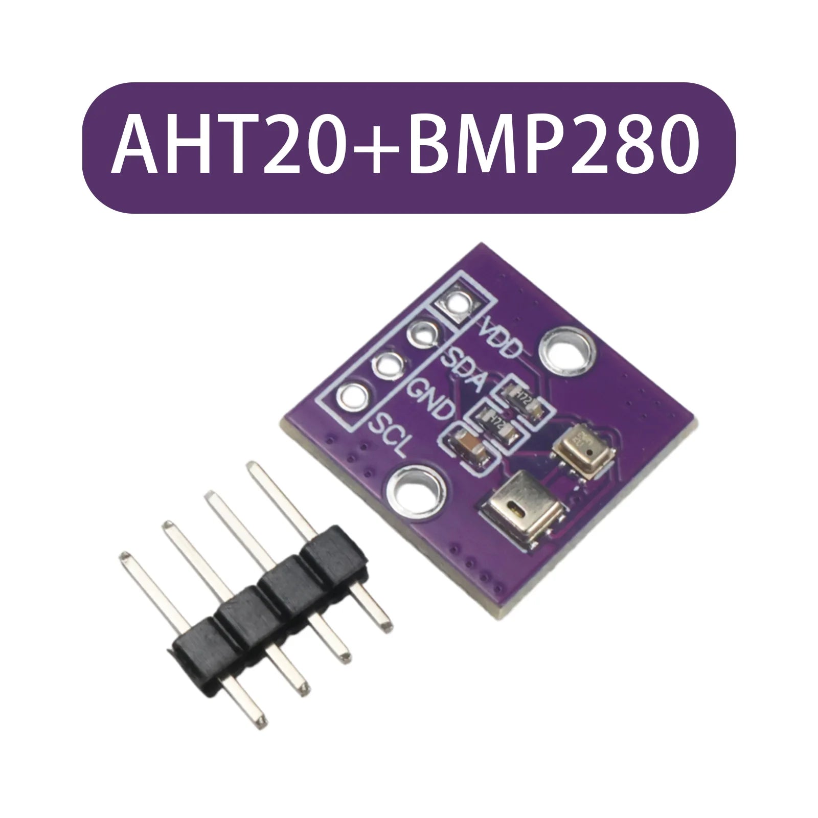 AHT20+BMP280 Temperature Humidity Air Pressure Sensor Module High-Precision I2C 2-5V for Arduino Raspberry Pi