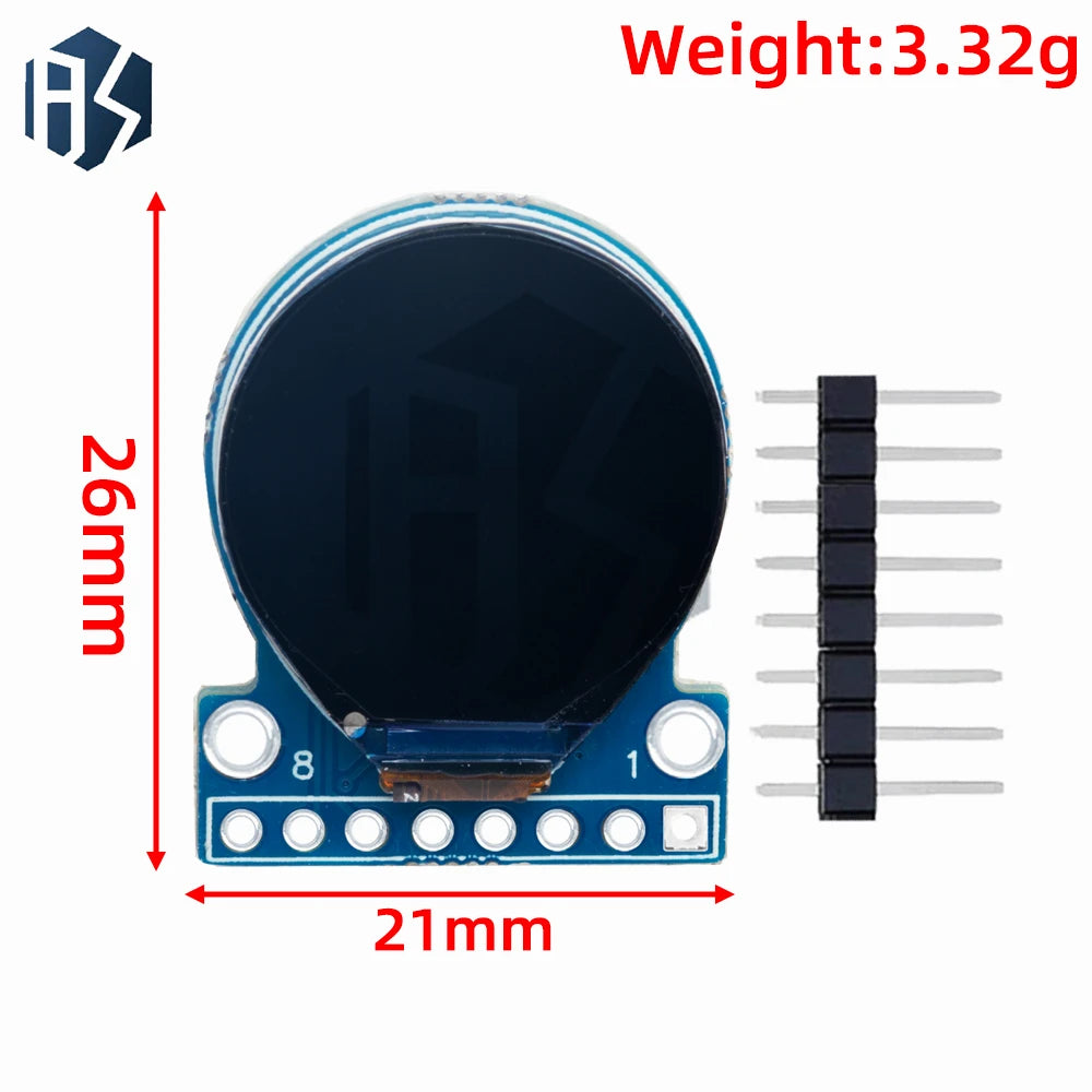 TFT Display 0.71 Inch TFT LCD Display Module Round RGB 160*160 GC9A01 Driver 8PIN SPI Interface 160x160 PCB For Arduino