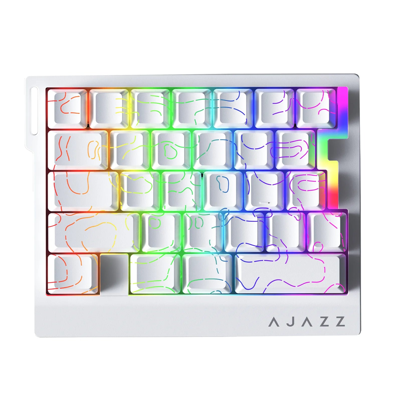 AK029 Wired Gaming Keyboard, 20 RGB Modes, 29 Keys, Hot-Swappable, Aluminum Panel
