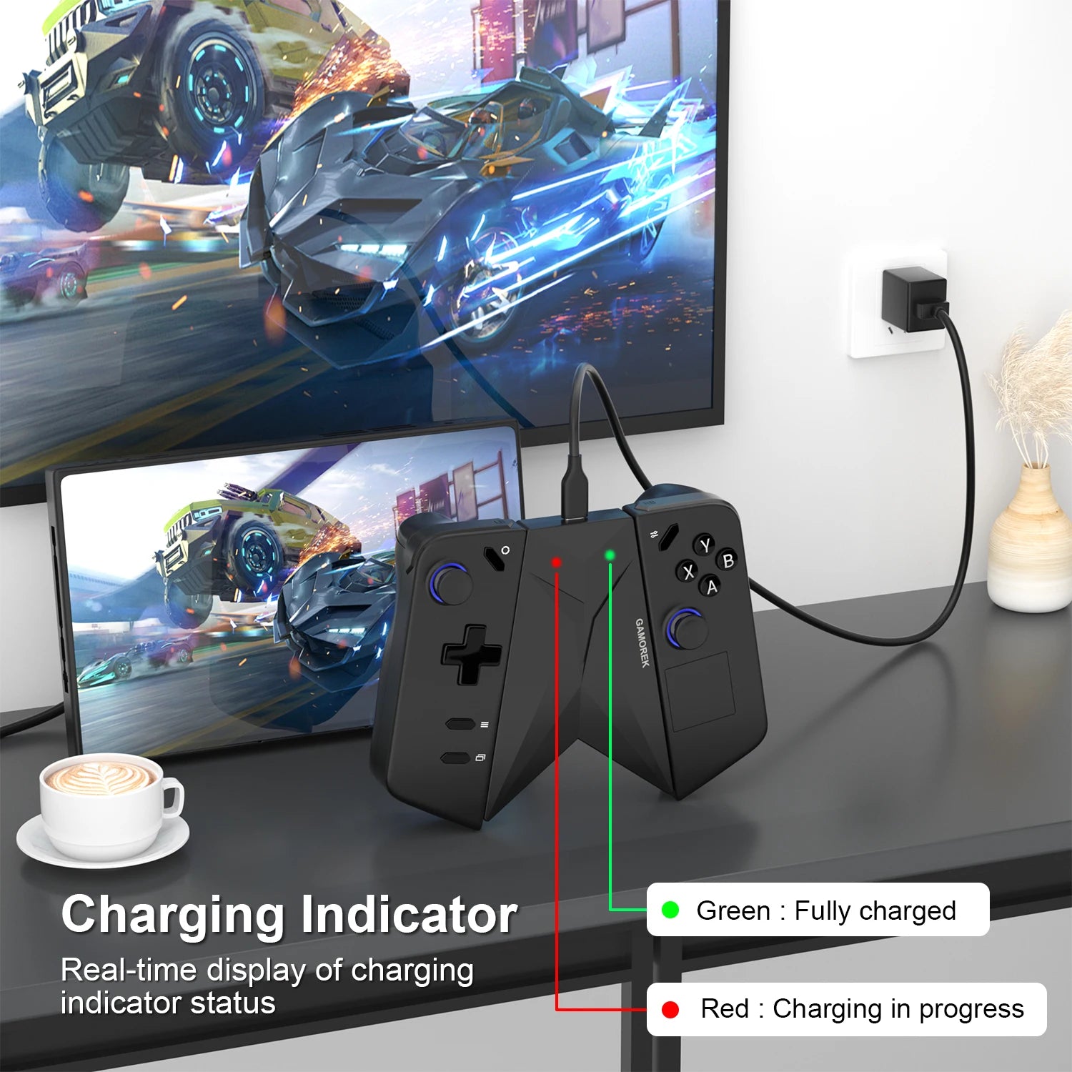 RGEEK Controller Charging Dock Grip Clip Holder For Legion Go 2 Handle Connector Ergonomic Curvature Design, Reduce hand Fatigue