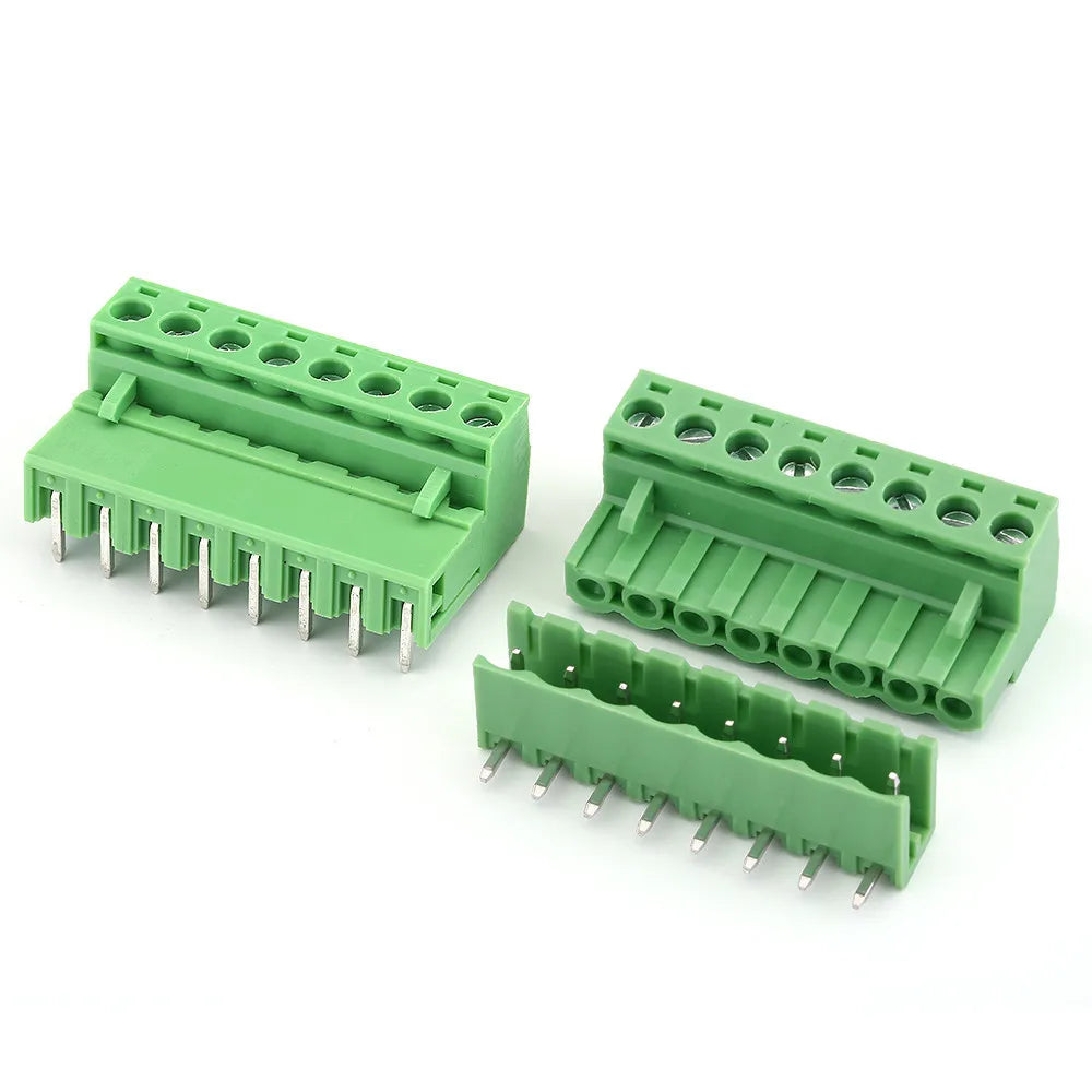 10Sets KF2EDG 5.08mm Pitch PCB Screw Terminal Block 2P 3 4 5 6 7 8 9 10P 12Pin Male Plug Female Socket Pin Header Wire Connector