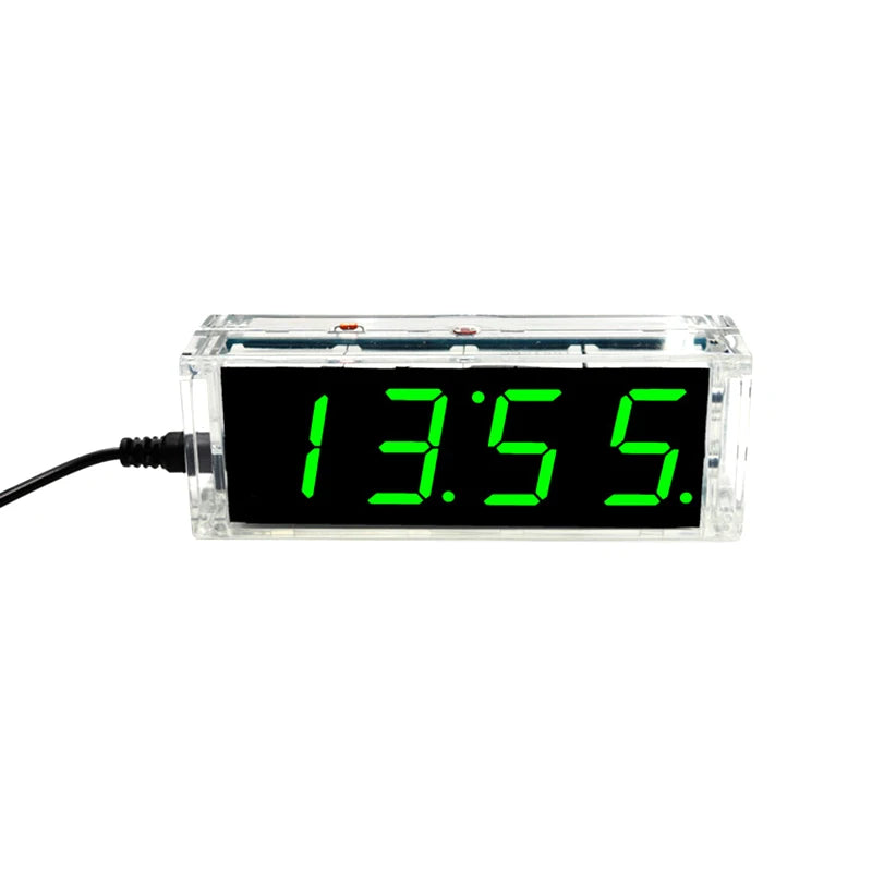 Multifunction DIY Electronic Clock Kit LED Digital Clock Production Kit 51 Microcontroller Time Alarm Date Temperature Display
