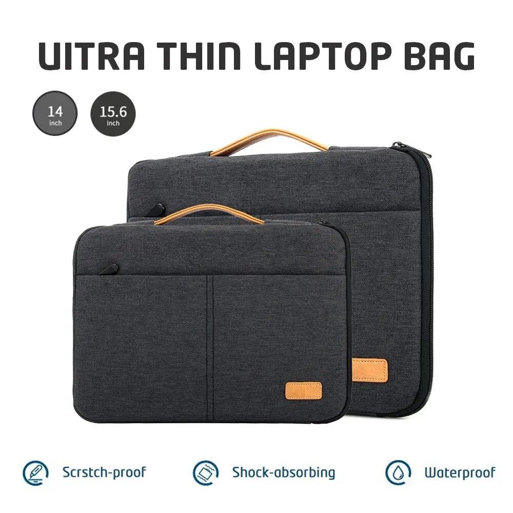 Protective Laptop Sleeve Case for 13.3-14.2 15-15.6 Inch New MacBook Pro M3 Max M2 M1 Slim Carrying Laptop Bag Men Women