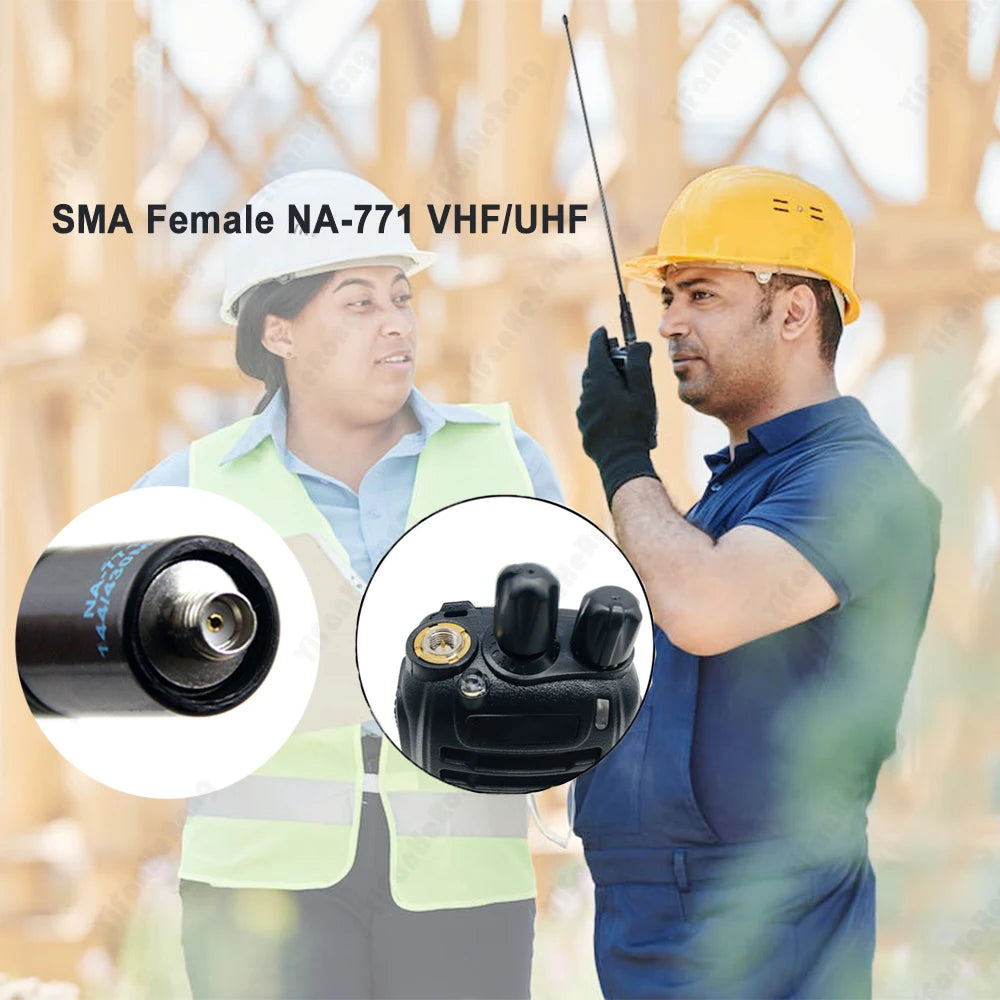 1PCS Mini Walkie-Talkie 144/430Mhz Antenna SMA-F NA-771 VHF UHF Dual Band for Radio Kenwood Baofeng UV 5R 888S UV82 For TK-360