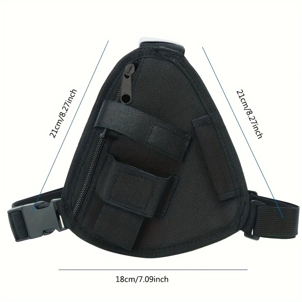 Outdoor walkie talkie chest pocket storage bag, portable and lightweight, with zipper pocket, detachable and adjustable,
