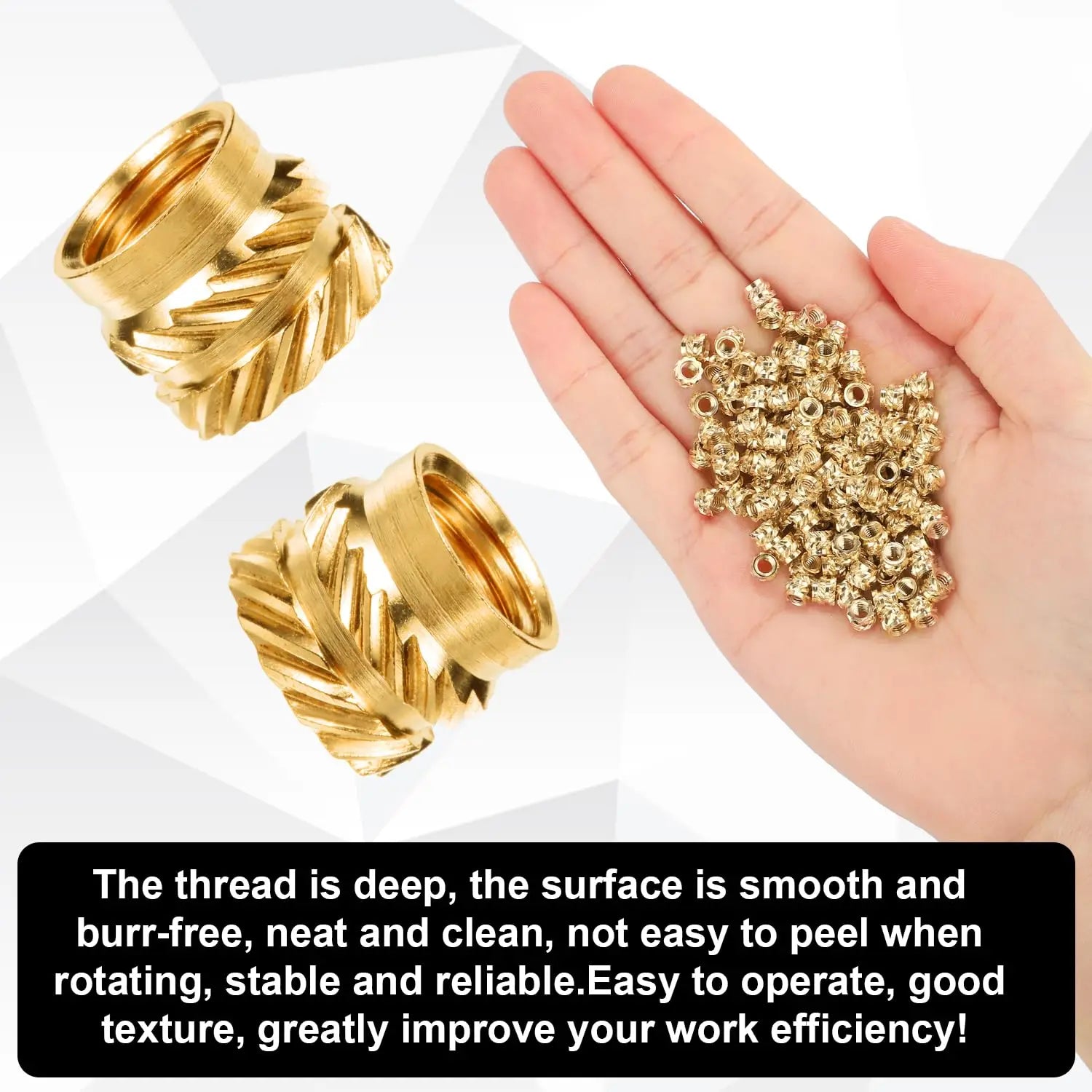 50/100 Pcs Heat Insert Embedment Nut M3 M4 M5 Threaded Knurled Brass Screw Nuts For 3D Printer Voron 2.4 And Others