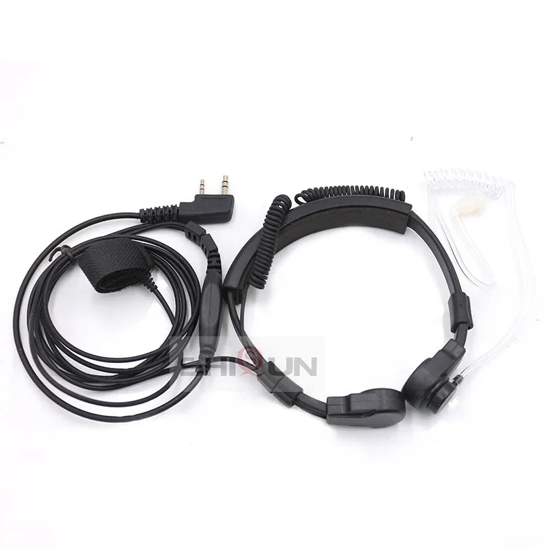Throat Microphone Mic For Quansheng UV-K5 UV-K6 Earpiece Headset for Baofeng UV-21 DM-1701 UV-18 Walkie Talkie Throat Headphones