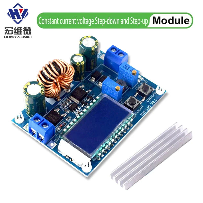 35W DC 5.5-30V to 0.5-30V Digital LCD Display Automatic Step up down Buck Boost Converter Power Supply Module Adjustable Board