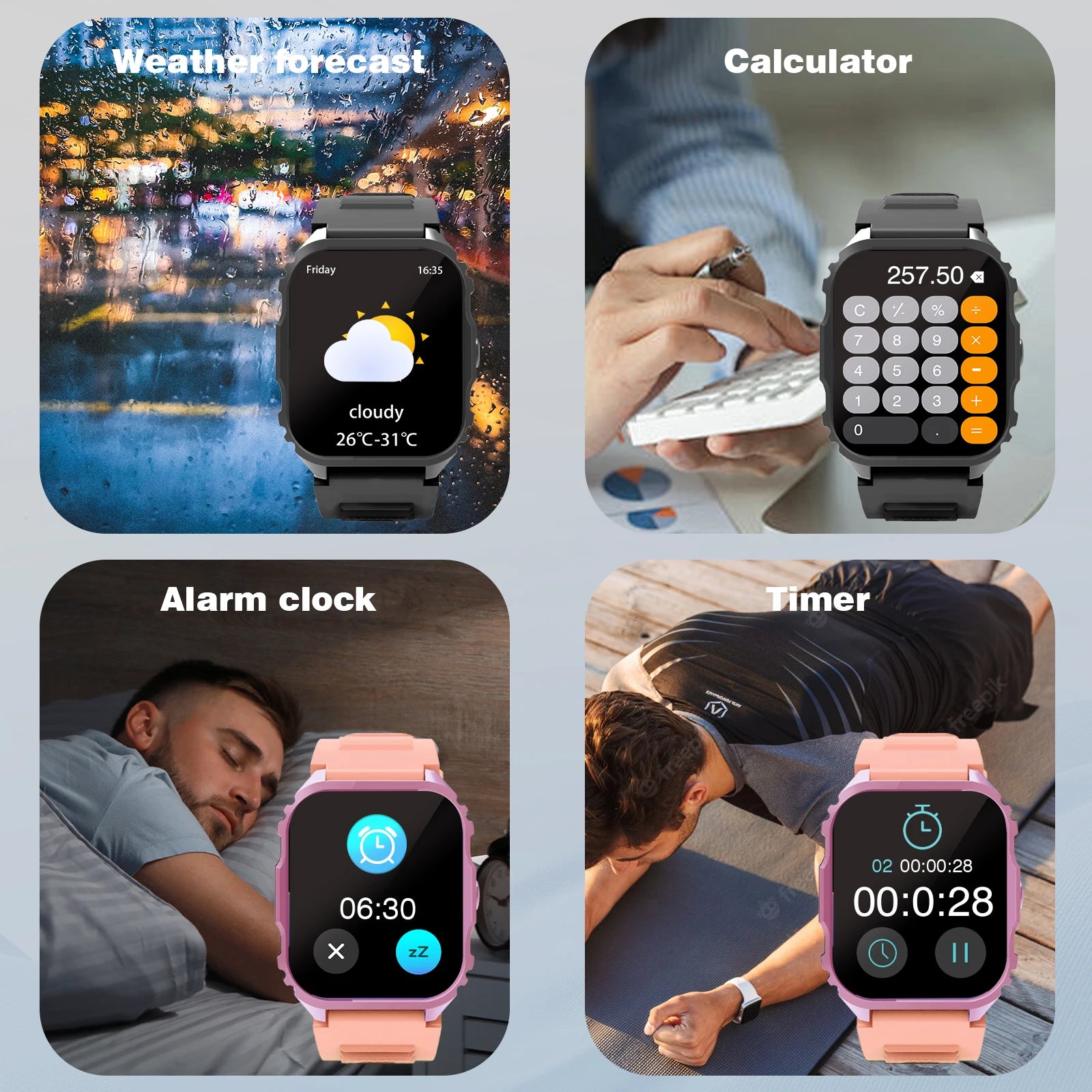2025 Smart Watch, Answer, Make, Call, Message Preview, Sport Modes, DIY, Dial, Weather Forecast, compatible with Android and iOS