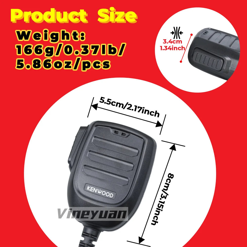 KMC-60 Hand Standard Microphone for KENWOOD NX-740 NX-840 TK-7302 TKD-740 NX-3720 NX-5700 NX-5800 TK-7360 TK-8360 TKD-740  Radio