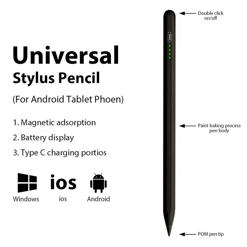 Universal Stylus Pen for iPad iPhone Android Tablets, Touch Screen Pen Compatible with Pencil, Windows, and Mobile Phones