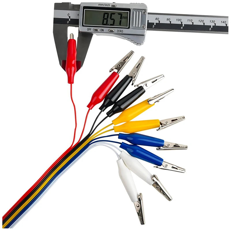10pin Alligator Clip to Breadboard Jumper Wire Dupont Cable 20cm Male Female Test Lead for Arduino Microbit Nano LED Strip