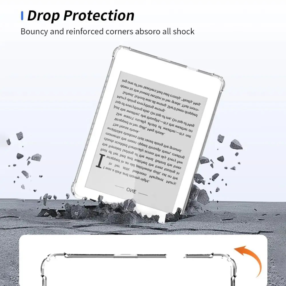 Shockproof 6 inch E-Reader Case Wear Resistant Anti-fall Protective Cover Transparent TPU Back Shell for MeeBook M6/M6C