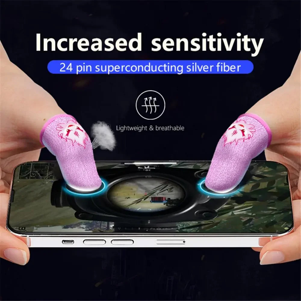 Moble Game Finger Sleeve for PUBG Game Breathable Thumb Gloves Controller Touch Screen Fingertips Anti Slip Gloves Finger Sleeve