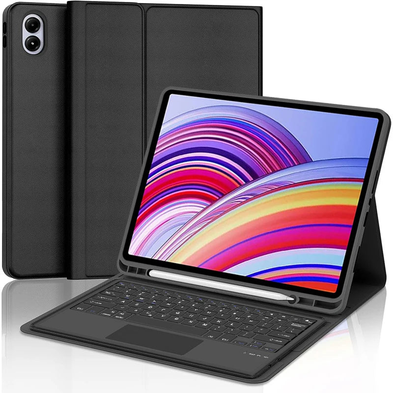 For Xiaomi Redmi Pad 2 Pro 12.1 Inch Case, Keyboard Cover for Xiaomi POCO Pad M1 12.1 inch Tablet Case With Pencil Holder
