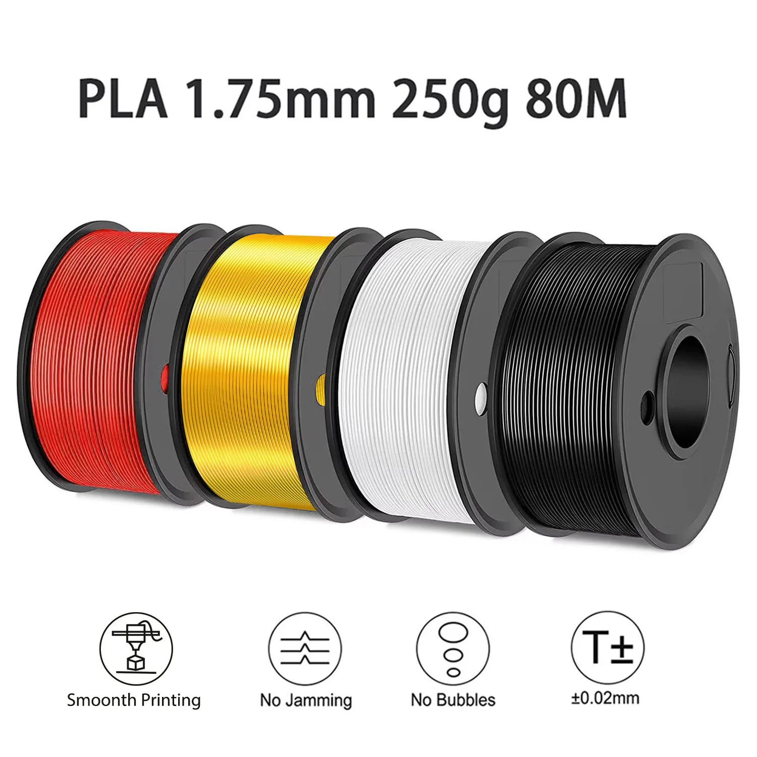 3D Printing Filament PLA 250g Length 80M Diameter 1.75mm FDM Printer Material