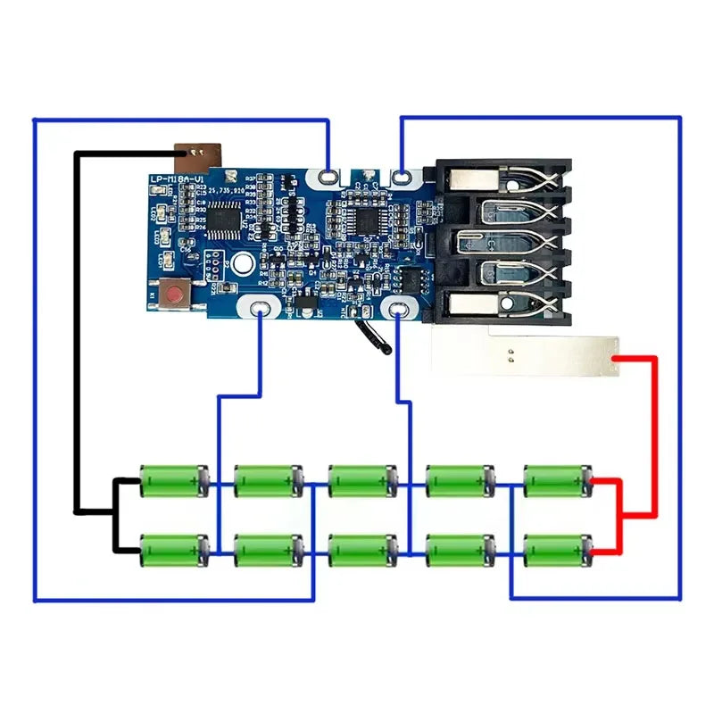 For M18 Li-ion Battery Plastic Case PCBA Charging Protection Board Box Shell For Milwaukee 18V Lithium Battery Housing BMS Label