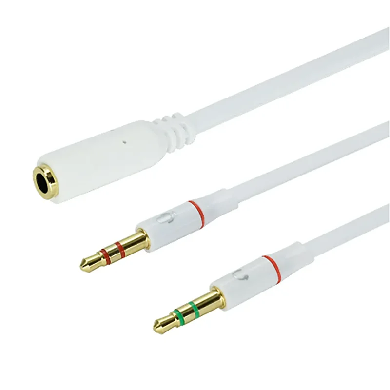 3.5mm PC Computer Audio Cable Earphone Cable Conversion Microphone Headset Converter Cable Headphone Jack Adapter Aux Splitter