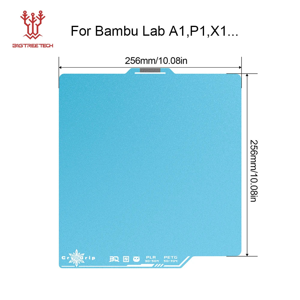 BIQU Panda Build Plate CryoGrip Pro Coating No Clog Spring Steel Double-sided for BambuLab X2D Voron Kobra Ender K1 3D Printer
