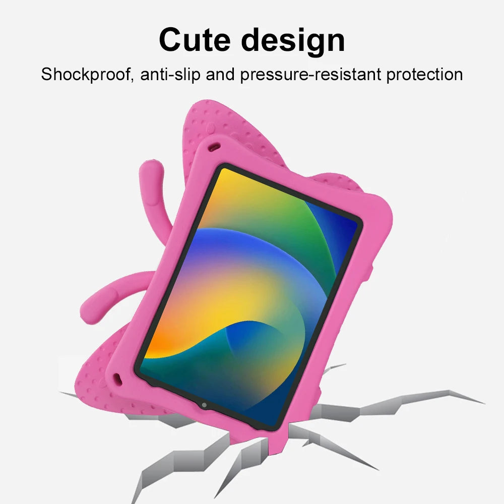3D Butterfly Case For iPad 10.9 7th 8th 9th 10th 11" Air 5 4 3 2 1 Pro 10.5 9.7 Kids EVA Cover For iPad 2 3 4 Mini 7 6 5 4 3 2 1