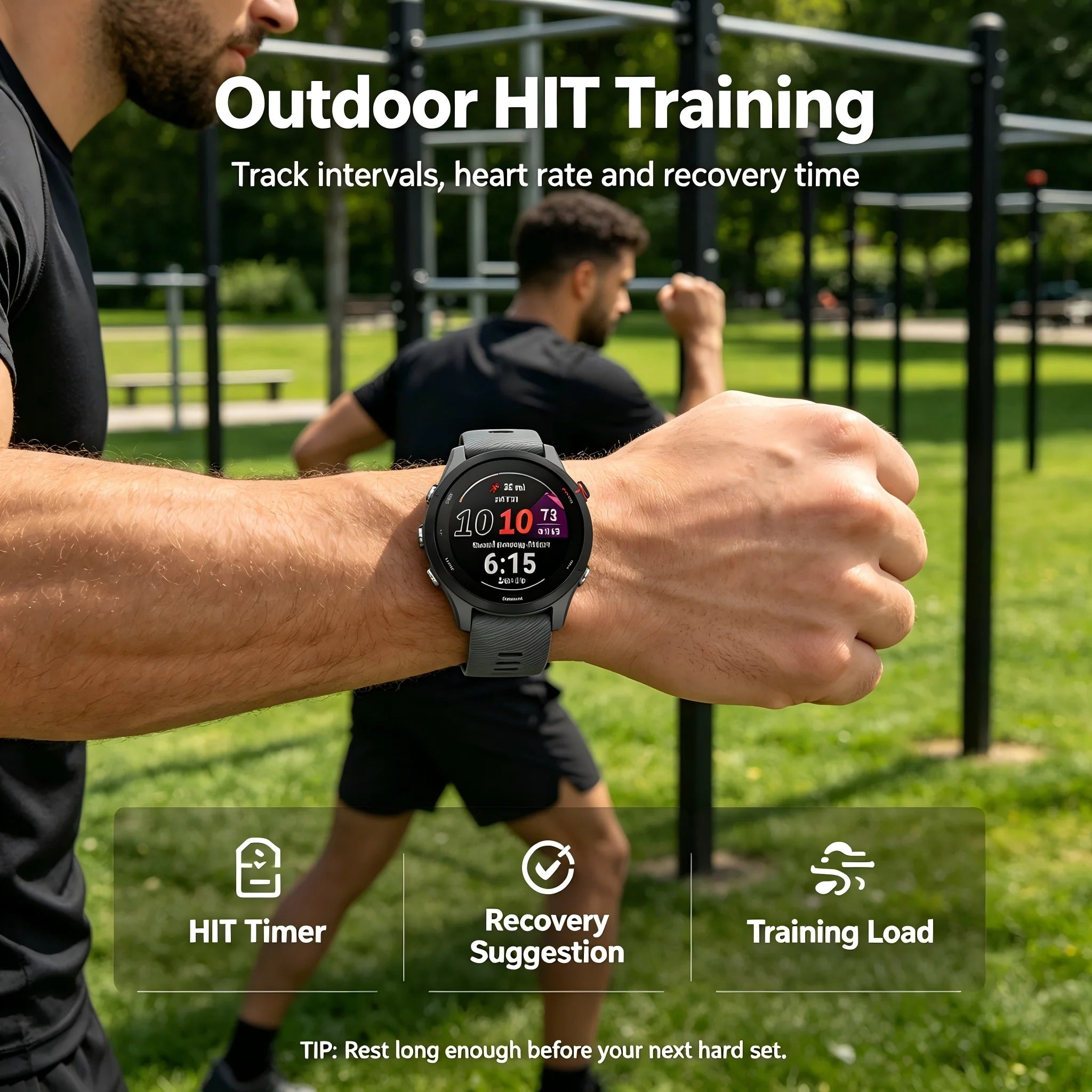 Garmin Forerunner 255 Smartwatch for Men Women, Multisport Fitness Tracker, Built-in GPS, Sleep & Stress Tracking, Swim Proof, Long Battery Life