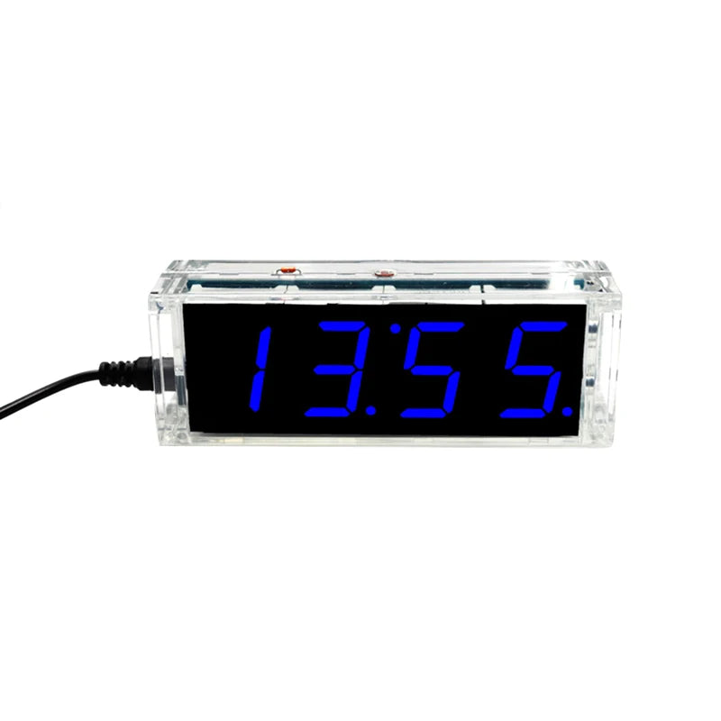 Multifunction DIY Electronic Clock Kit LED Digital Clock Production Kit 51 Microcontroller Time Alarm Date Temperature Display