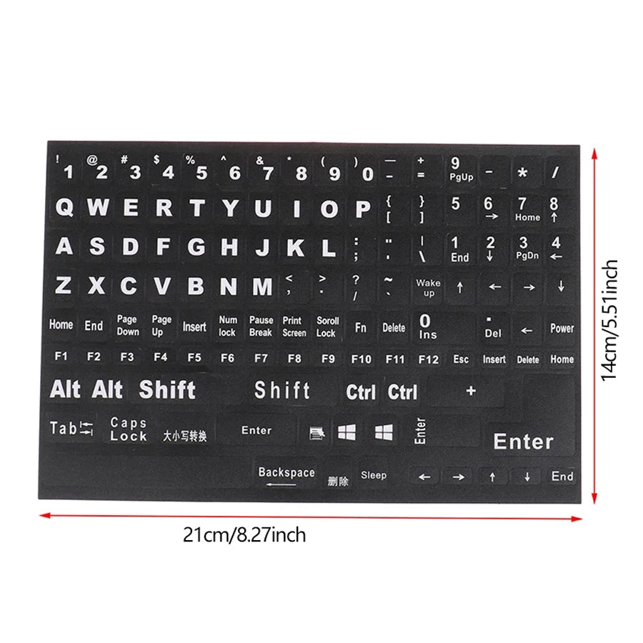 English Full Keyboard Frosted Stickers For Notebook Laptop Computer PC