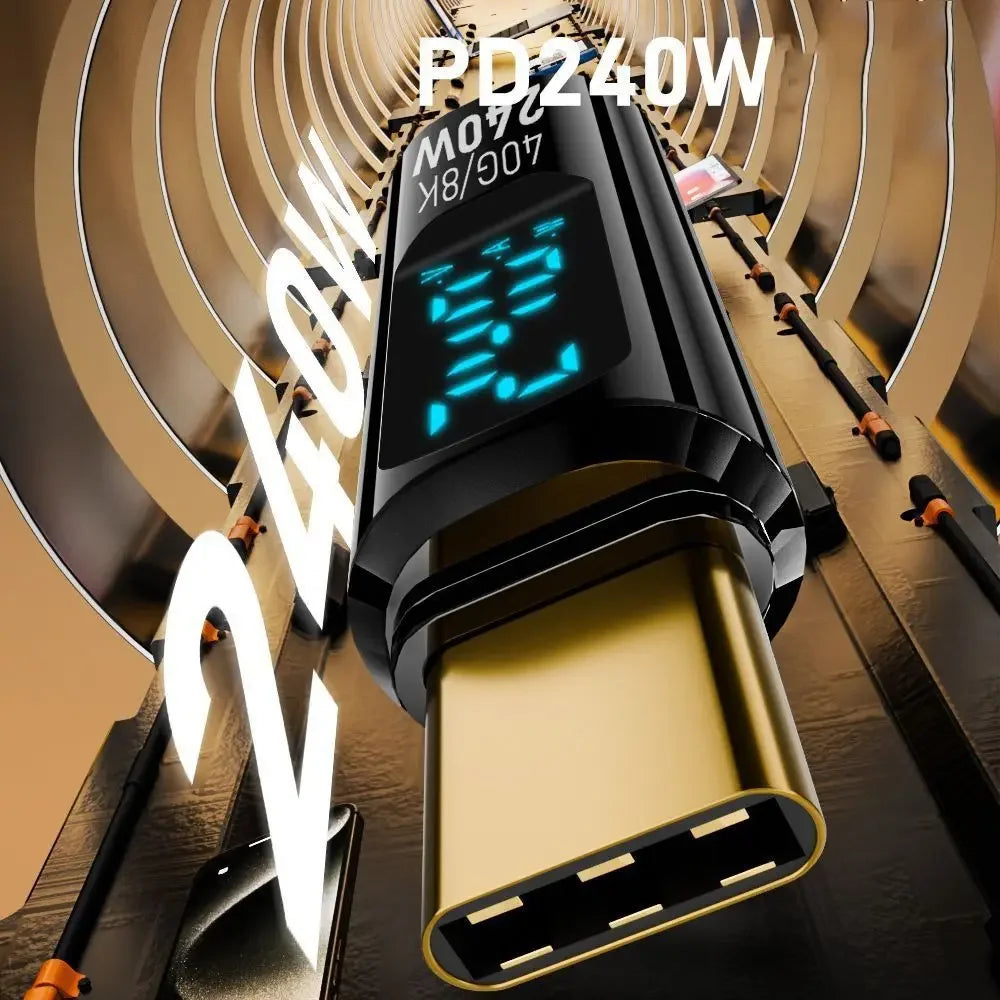 1PCS Digital LED Display USB 4 Type-C Adapter 8K 60HZ 40Gbps Power Meter Tester Data Transmission PD 240W USB C Extension