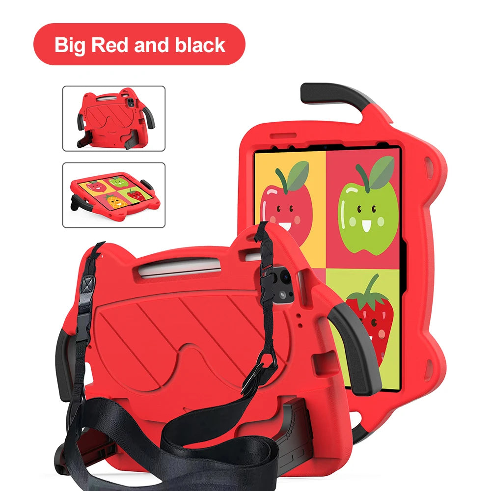 EVA Kids Safe Case For iPad Pro 11 M5 M4 Air 11 M3 M2 Air 5 4 3 For iPad 11 10 11in Cute Little Hands Handle Stand Tablet Cover