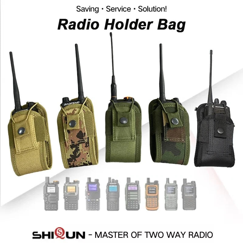 MSC 20H Tactical Molle Handheld Radio Pouch Waist Bag Holder Pocket Portable Ham Radio Holster Bag Colorful 5R Radio Accessories