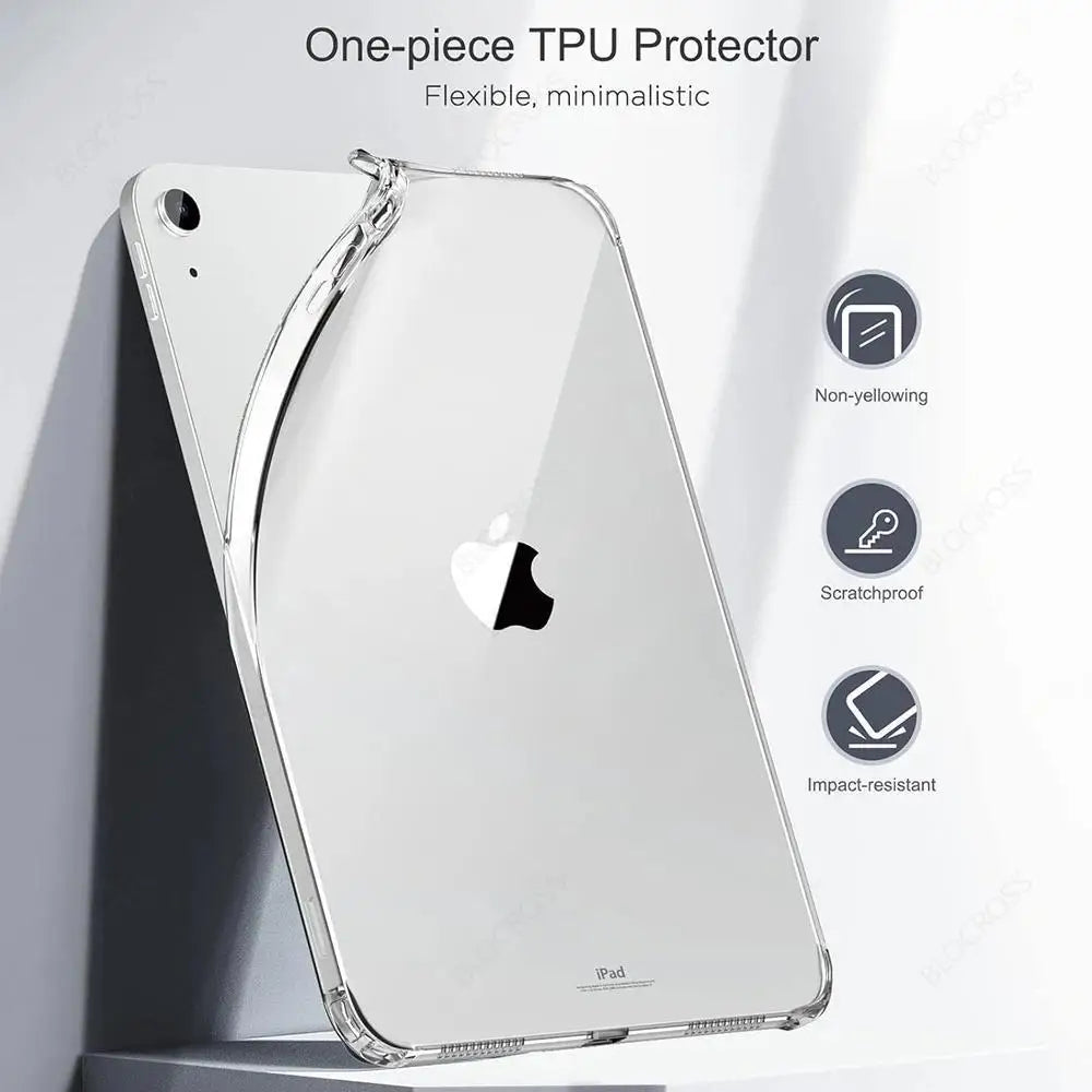 Transparent TPU For iPad Pro 11 12.9 13 Air 10.9 11 13 10th A16 10.2 10.5 9.7 mini 6 7 5 4 Silicone Soft Airbag Cover Anti-drop